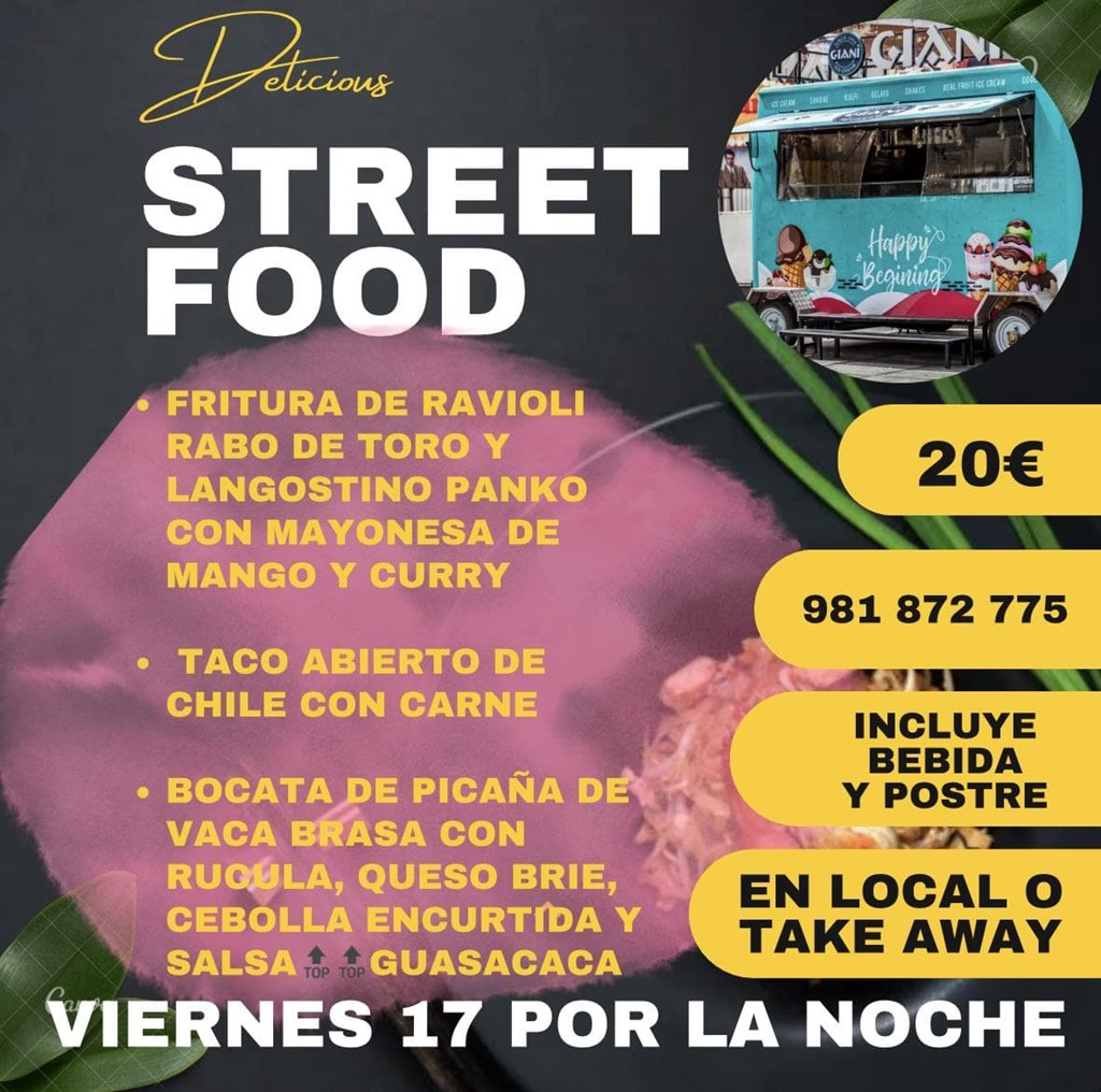 MOCHE STREET FOOD ( VIERNES 17 )